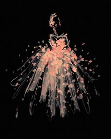 Розпис по номерах 40х50 GX5009 Ескіз квітучою сукні brushme Брашми