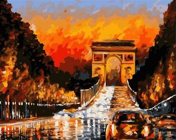 Розпис по номерах 40х50 GX8211 Барви Тріумфальної арки brushme Брашми