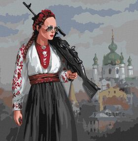 Розпис по номерах 40х40 КНО4869 Красавіца терпіти не буде "Ідейка"