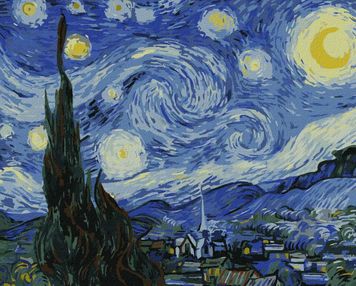 Розпис по номерах 40х50 КНО2857 Зоряна ніч Вінсент Ван Гог "Ідейка"