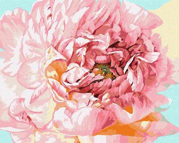 Розпис по номерах 40х50 КНО2996 Ніжна півонія  "Ідейка"