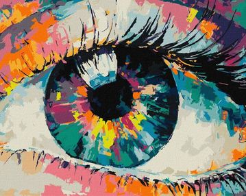 Розпис по номерах 40х50 КНО5058 Райдужний погляд "Ідейка"