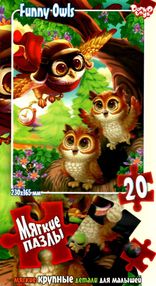 пазли 20 елементів м'які funny owls сови S20-09-03