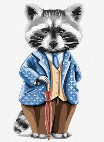 Розпис по номерах 30х40 КНО6013 Вусатий джентельмен "Ідейка"