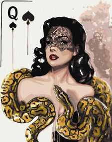 Розпис по номерах 40х50 КНО4838 Пікова дама "Ідейка"