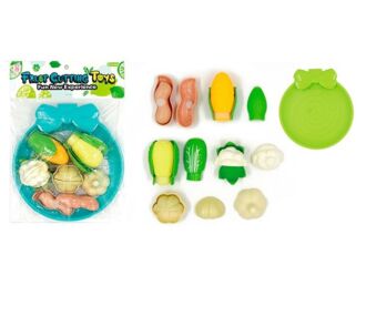 Продукти на липучці овочі тарілка 2 кольори 1015-25