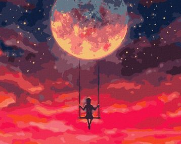 Розпис по номерах 40х50 КНО5045 Космічні гойдалки "Ідейка"