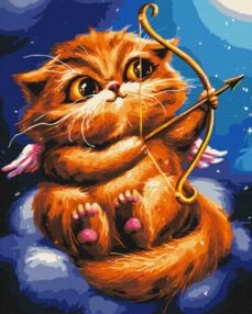 Розпис по номерах 40х50 BS54255 Стрілець купідончик металік/флуорік brushme Брашми