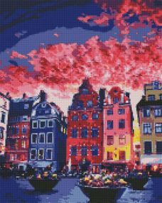 Алмазна мозаїка 40х50 АМО7113 Канікули у Стокгольмі "Ідейка"