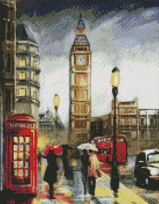 Алмазна мозаїка 40х50 АМО7172 Дощовий Лондон "Ідейка"