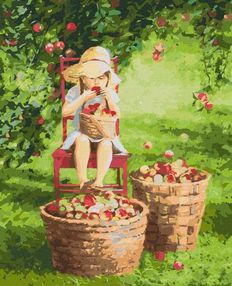 Розпис по номерах 40х50 КНО4788 Яблучка "Ідейка"