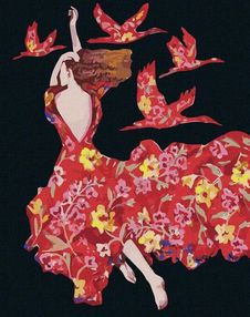 Розпис по номерах 40х50 КНО4921 Польоти в сні та наяву "Ідейка"