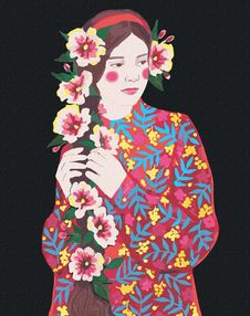 Розпис по номерах 40х50 КНО4924 Квітуча "Ідейка"