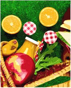 Розпис по номерах 40х50 PGX38492 преміум Апельсини з корзинки brushme Брашми