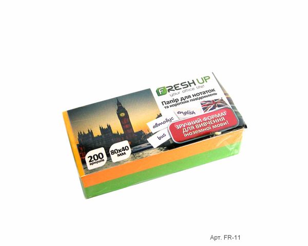 Блок папіру для нотаток Fresh люкс 8*4*200арк FR-11 Ціна (цена) 11.60грн. | придбати  купити (купить) Блок папіру для нотаток Fresh люкс 8*4*200арк FR-11 доставка по Украине, купить книгу, детские игрушки, компакт диски 0