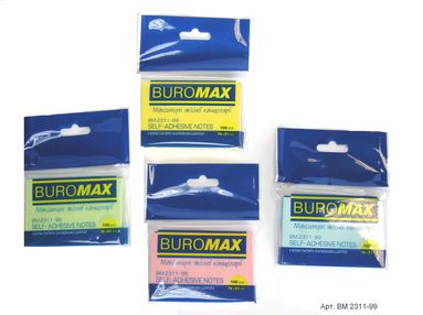 папір для нотаток клейкий 51х76мм 100арк вм.2311-99 "Buromax" папір для нотаток клейкий 51х76мм 100арк вм.2311-99 "Buromax"