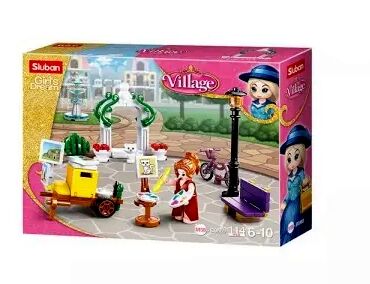 конструктор (m38-b0869) sluban парк мольберт велосипед 102 елементів