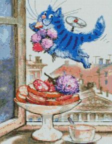 Алмазна мозаїка 40х50 АМО7159 Кіт Андрон "Ідейка"