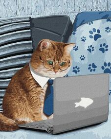 Розпис по номерах 40х50 КНО4189 Маленький розумник "Ідейка"