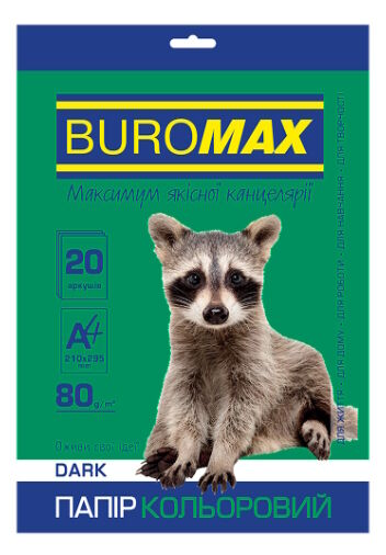 папір кольоровий А4/80 20арк Dark темно-зелений Buromax BM.2721420-04 Ціна (цена) 29.90грн. | придбати  купити (купить) папір кольоровий А4/80 20арк Dark темно-зелений Buromax BM.2721420-04 доставка по Украине, купить книгу, детские игрушки, компакт диски 0