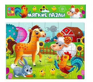 пазли м'які ферма baby puzzle А4 артикул VT1102-23 (рос)