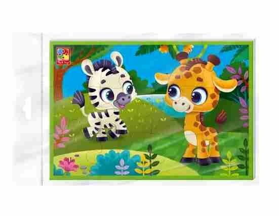 ИД Пазли м'які VT1103-87 Зебра та жираф Vladi Toys Ціна (цена) 14.00грн. | придбати  купити (купить) ИД Пазли м'які VT1103-87 Зебра та жираф Vladi Toys доставка по Украине, купить книгу, детские игрушки, компакт диски 0