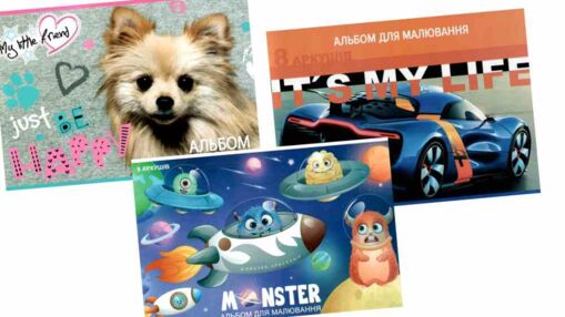 альбом 8 аркушів 120гр скоба "Leader"(Руслан)