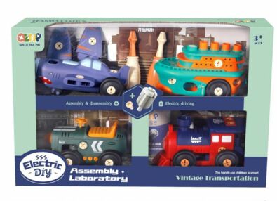 набір машин у контейнері на батарейках DP8803