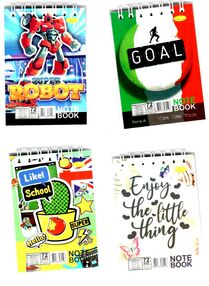 блокнот А7 72 аркушів лакована обкладинка на пружині в асортименті