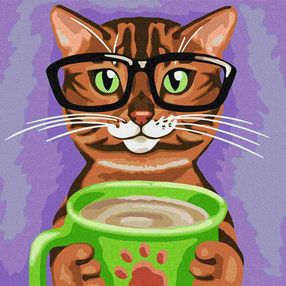 Розпис по номерах 40х40 КНО4313 Смугастий бариста "Ідейка"