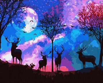 Розпис по номерах 40х50 КНО5027 Казковий ліс "Ідейка"