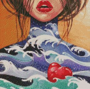 Алмазна мозаїка 40х40 АМО7268 Серце океану "Ідейка"