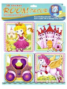 Наклейки Принцеса 3D Sticker Room decor RDS-505