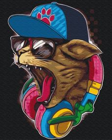 Розпис по номерах 40х50 BS34843 Котячий трек brushme Брашми