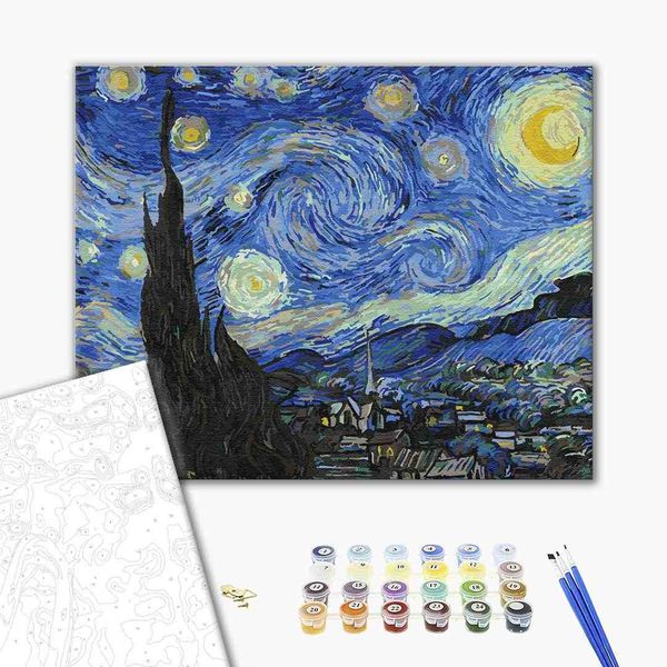 Розпис по номерах 40х50 BS4756 Зоряна ніч brushme Брашми Ціна (цена) 184.90грн. | придбати  купити (купить) Розпис по номерах 40х50 BS4756 Зоряна ніч brushme Брашми доставка по Украине, купить книгу, детские игрушки, компакт диски 0