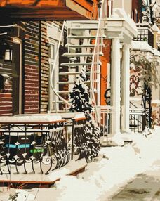 Розпис по номерах 40х50 BS52479 Затишок зимового міста brushme Брашми