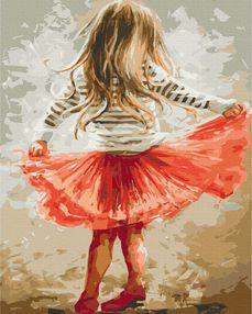 Розпис по номерах 40х50 BS9256 Маленька дівчинка brushme Брашми