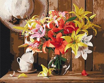 Розпис по номерах 40х50 BS52767 Барвистий букет brushme Брашми