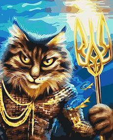 Розпис по номерах 40х50 BS53123 Котик український Нептун brushme Брашми