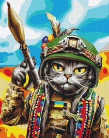 Розпис по номерах 40х50 BS53277 Котик Гуцул brushme Брашми