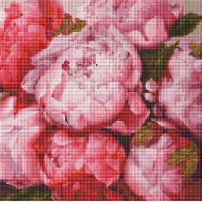 Алмазна мозаїка 40х40 АМО7130 Тендітні півонії "Ідейка"