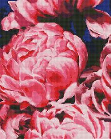 Алмазна мозаїка 40х50 АМО7085 Оксамитові півонії "Ідейка"