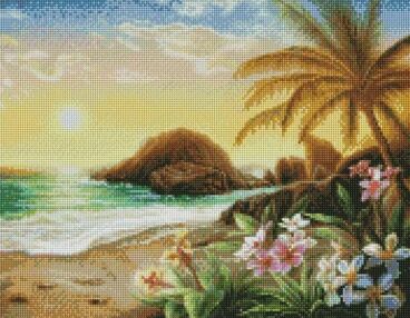 Алмазна мозаїка 40х50 АМО7287 Вечір у раю "Ідейка"