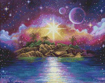 Алмазна мозаїка 40х50 АМО7291 Острів мрії "Ідейка"