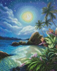 Алмазна мозаїка 40х50 АМО7292 Місячна ніч "Ідейка"