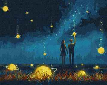 Розпис по номерах 40х50 КНО5046 Разом до зірок "Ідейка"