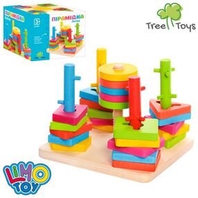 гра деревяна md 0061 пірамідка - ключ 25 фігур