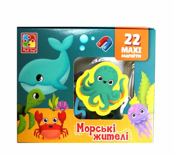 набір магнітів морські мешканці vt3106-27 Ціна (цена) 119.10грн. | придбати  купити (купить) набір магнітів морські мешканці vt3106-27 доставка по Украине, купить книгу, детские игрушки, компакт диски 0