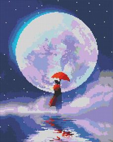 Алмазна мозаїка 40х50 АМО7146 Місячне сяйво "Ідейка"