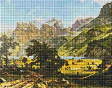 Алмазна мозаїка 40х50 АМО7328 Чарівний краєвид "Ідейка"